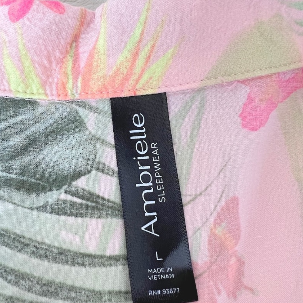Ambrielle 100% Rayon Floral Sleepwear/Lounge Set - Picture 11 of 12